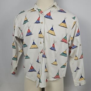 Vintage Barn Fly medium western shirt with teepee